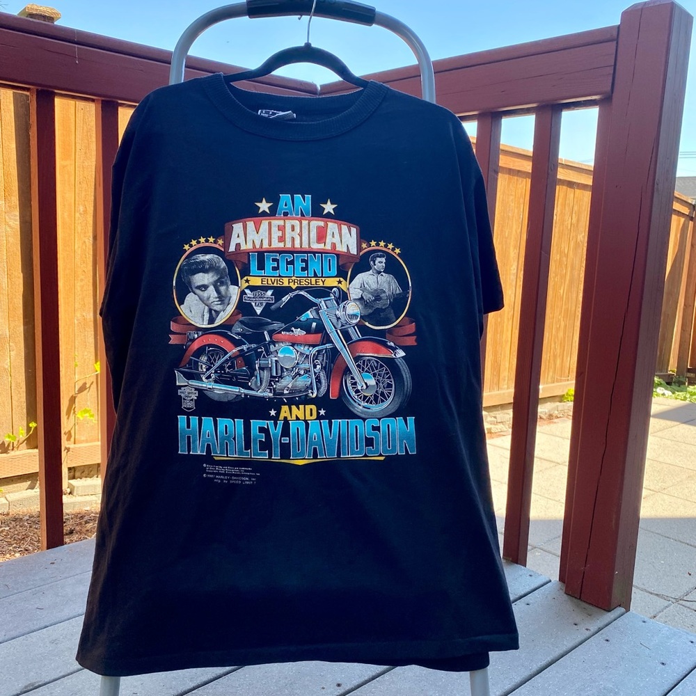 1987 Harley Davidson Elvis Presley Tshirt